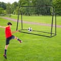 Miniatyrbild 2 av 8: Fotbollsrebounder och mål, 187x60x102-122,5 cm, Svart/Vit