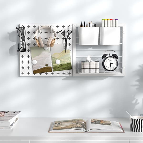 Pegboard Kombinationskit, 12x12x0.6 tum, Vit