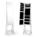 Miniatyrbild 1 av 8: Smyckesskåp Armoire Organisatör, 14.5x13.5x61 tum, Vit
