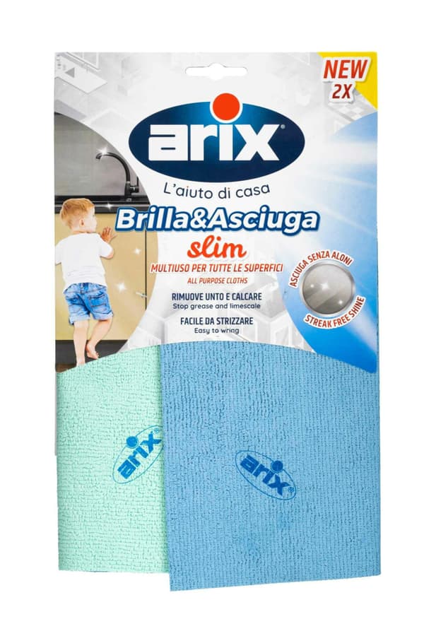 Arix mikrofiberduk Brilla&Asciuga Slim 2 st T28662tba..