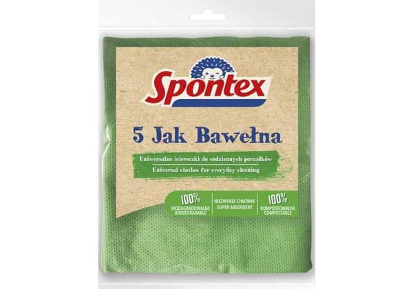 Spontex bomullsliknande ekoduk 5 st 400000008..