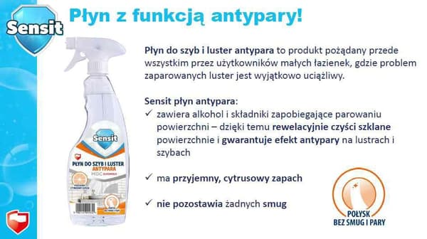 Sensit Glas- och Spegelrengöring Anti-imma 500ml...