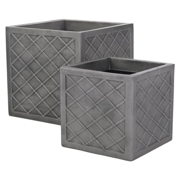 Sankey Lazio Planters (Set of 2) Pewter One Size