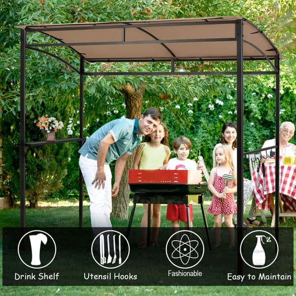 Terrasse Grilltelt, 216x134x211 cm, Brun