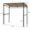Miniatyrbillede 4 af 8: Terrasse Grilltelt, 216x134x211 cm, Brun