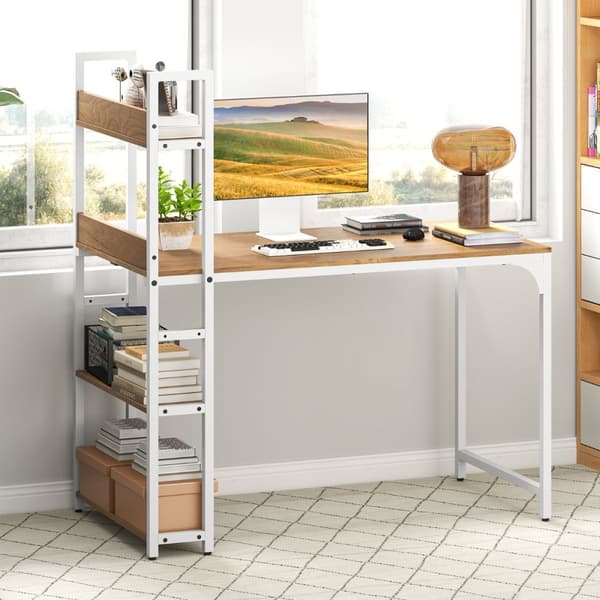 Computer skrivebord, 120x65x130 cm, rustik brun