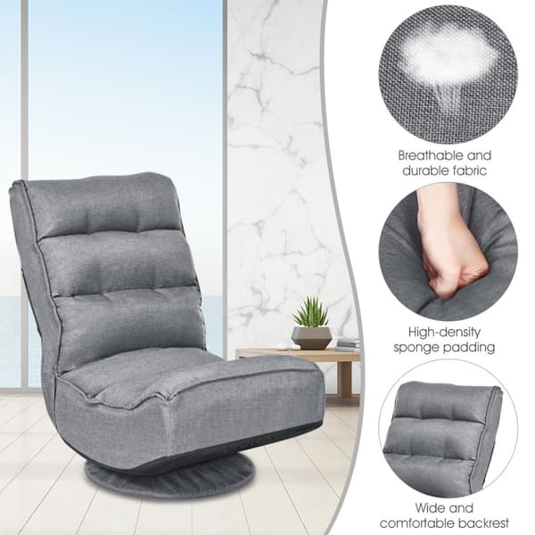 Drejelig Lounge Sofa Seng, 59x75x83 cm, Grå