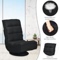 Miniatyrbillede 5 af 8: Svingbar loungesovesofa, 59x75x83 cm, Sort