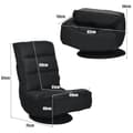 Miniatyrbillede 1 af 8: Svingbar loungesovesofa, 59x75x83 cm, Sort