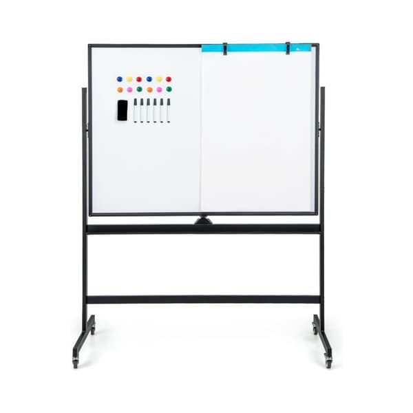 Mobil whiteboard, 120x90 cm, sort