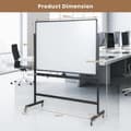 Miniatyrbillede 2 af 4: Mobil whiteboard, 120x90 cm, sort