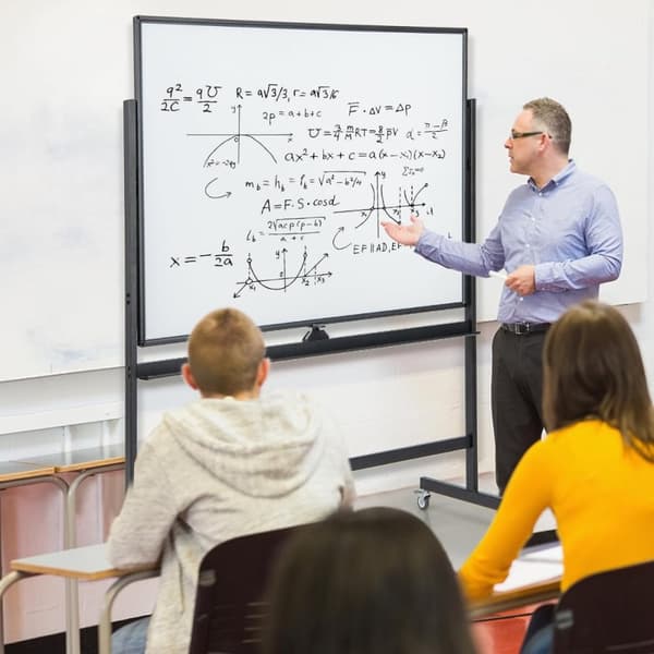 Mobil whiteboard, 120x90 cm, sort
