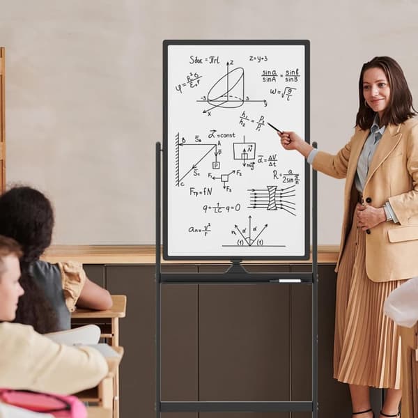 Mobil Whiteboard, 68x56x159-178,5 cm, Sort