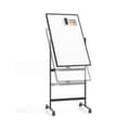 Miniatyrbillede 1 af 4: Mobil Whiteboard, 68x56x159-178,5 cm, Sort