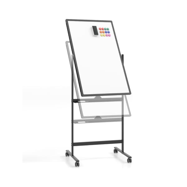 Mobil Whiteboard, 68x56x159-178,5 cm, Sort