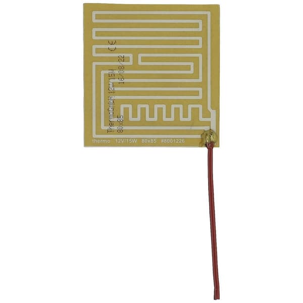 Thermo TECH Polyester Värmefolie 12 V 15 W (L x B) 85 mm x 80 mm