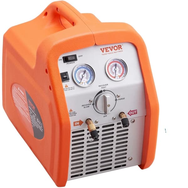 Kylmäaineen palautuskone, kaksoissylinterirakenne, korkean paineen suojaus,1HP