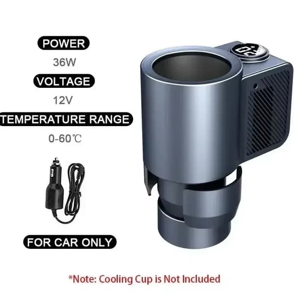 Smart bil kølekrus, 36W effekt, 0-60°C temperaturinterval,Som vist