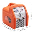 Miniatyrbillede 2 af 2: Kølemiddelgenvindingsmaskine, 3/4 HK motor, letvægtsdesign,3 4HK