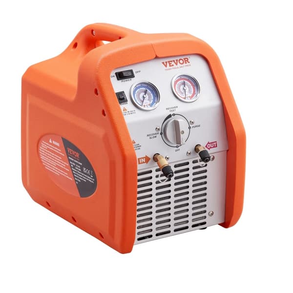 Kølemiddelgenvindingsmaskine, 3/4 HK motor, letvægtsdesign,3 4HK