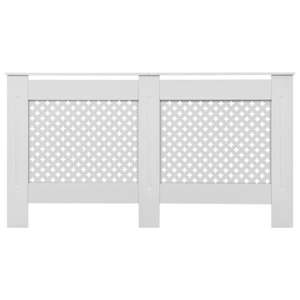 vidaXL Elementskydd 2 st vit 152x19x81,5 cm MDF