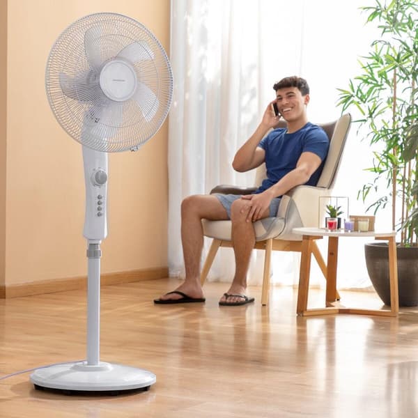Golvfläkt med AC - 110–138 cm - Timer - 45 W