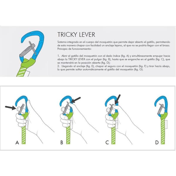 Climbing Technology Quickdraw Tricky Tool Orange,Blå 35 cm