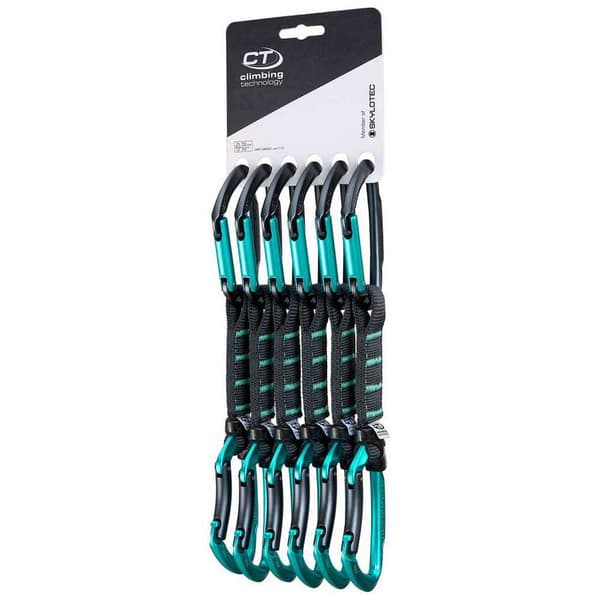 Climbing Technology Quickdraw Lime B Set Tapered Ny Pro 6 Enheder Søvfarvet 12 cm