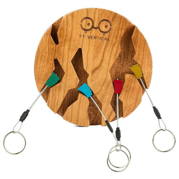 Yy Vertical Nyckelring Circle Guld