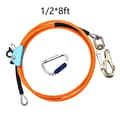 Miniatyrbillede 2 af 2: Wire-Core Flip Line Kit, Justerbar 8ft Længde, Triple Lock Karabinclip,12mmx2,4m