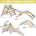 Miniatyrbillede 3 af 4: Klatre Trekant Stige Legetøj, Foldbart Design, Robust Trækonstruktion