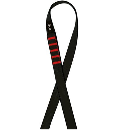 Beal-kiipeilylenkki 60cm x 18mm litteä nauha musta