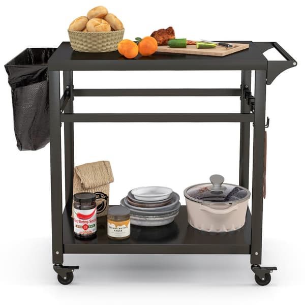 Grillvagn, 42,5x20x35 tum, Svart