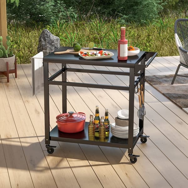 Grillvagn, 42,5x20x35 tum, Svart