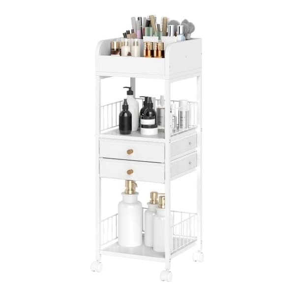 Hudplejeorganizer Vogn, 30x30x90 cm, Hvid