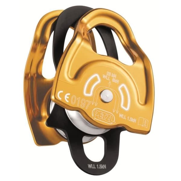 Poulie - PETZL - GEMINI - Auxilärfästpunkt - Specifika flänsar - Prusik autolåsande knut