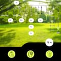 Miniatyrbillede 4 af 11: Ninja forhindringsbane til børn – HyperMotion Slackline sæt med 10 forhindringer, klatrestige, gynge, op til 113 kg