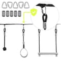 Miniatyrbillede 6 af 11: Ninja forhindringsbane til børn – HyperMotion Slackline sæt med 10 forhindringer, klatrestige, gynge, op til 113 kg