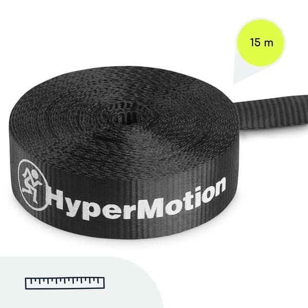 Ninja forhindringsbane til børn – HyperMotion Slackline sæt med 10 forhindringer, klatrestige, gynge, op til 113 kg