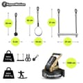 Miniatyrbillede 10 af 11: Ninja forhindringsbane til børn – HyperMotion Slackline sæt med 10 forhindringer, klatrestige, gynge, op til 113 kg
