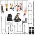 Pikkukuva 1 / 11: Ninja Esterata lapsille – HyperMotion Slackline 9 estin setti, köysitikkaat, kiipeilyköysiru, 113 kg