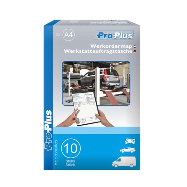ProPlus reperationsordre holder, holder 10 stk. A4 sort 580040