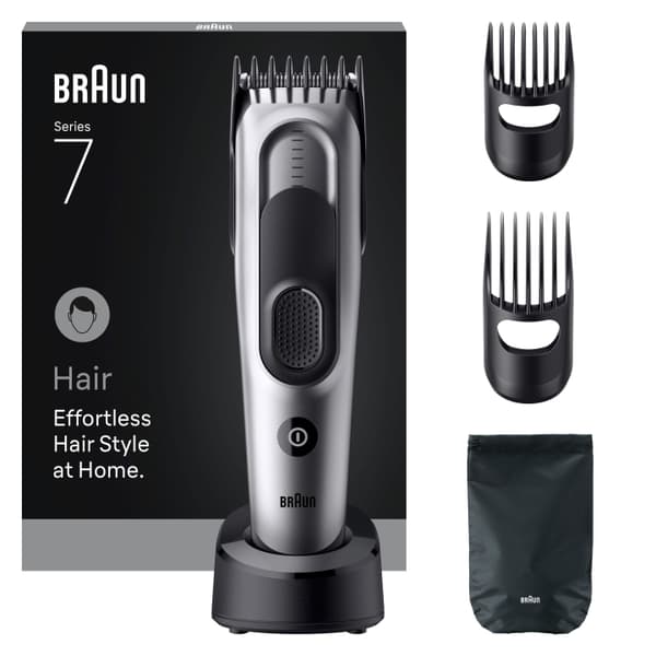 Braun Hiustenleikkuri sarja 7, +5 muotoilutyökalua, HC7590 - harmaa
