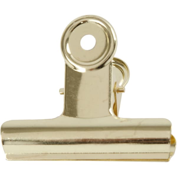 Pappersklämma Metall - Guldfärgad - 7,5 cm - 6 st