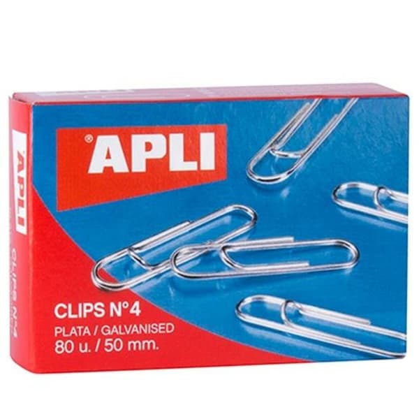 Clip Apli Nº4 50 mm Sølvfarvet (10 Dele)