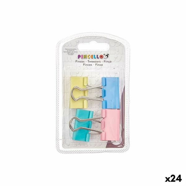 Klemmer Clip Stor Multifarvet Metal (24 enheder)