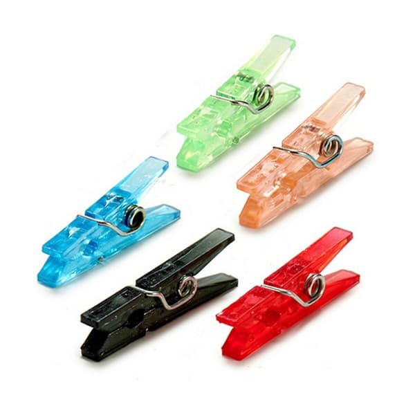 Klämmor Pincello Multicolour Plast (24 antal)