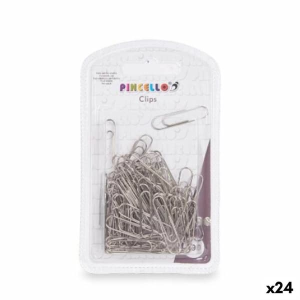 Klipsi Pincello 382 Hopeinen Metalli Medium (24 osaa)