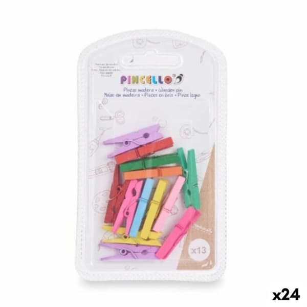 Nipistimet Pincello 396 Monivärinen Puu Pieni (24 osaa)