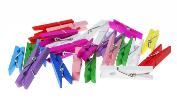 Træclips farvet 3,5 cm 24 stk Shan SS04
